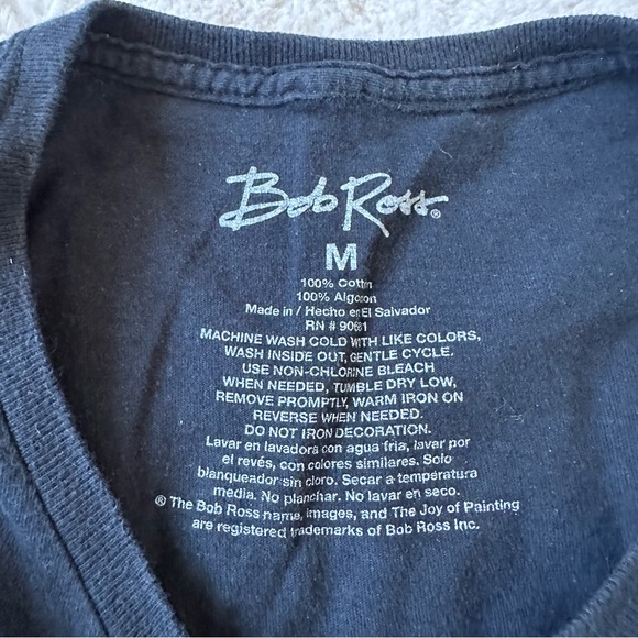 Bob Ross | "No Mistakes, Just Happy Accidents" Short Sleeve Tee | Size Medium - Picture 6 of 8